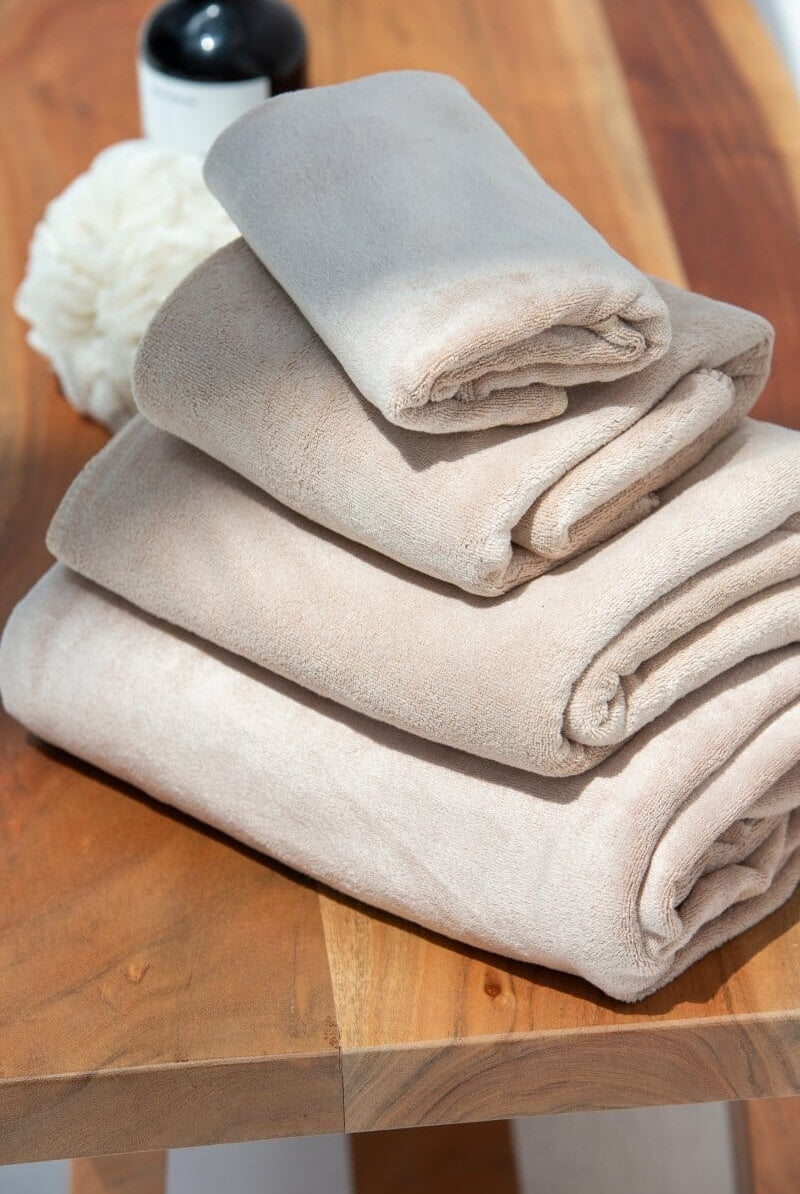 Beige Microfiber Hotel Towel