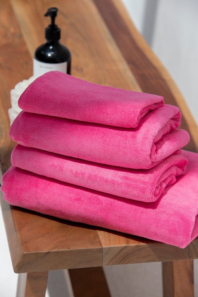 Hot Pink Microfiber Hotel Towel