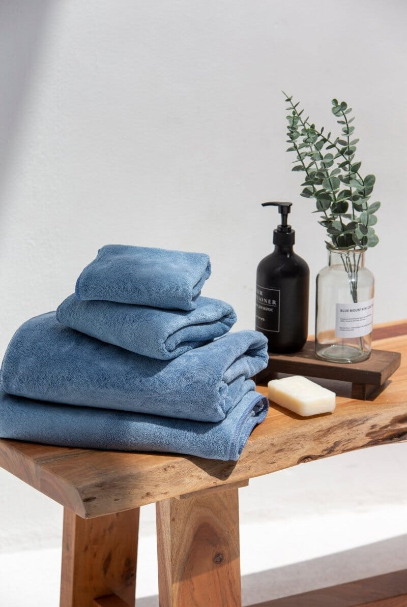 Slate Blue Microfiber Hotel Towel