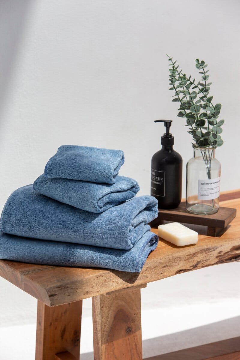 Slate Blue Microfiber Hotel Towel