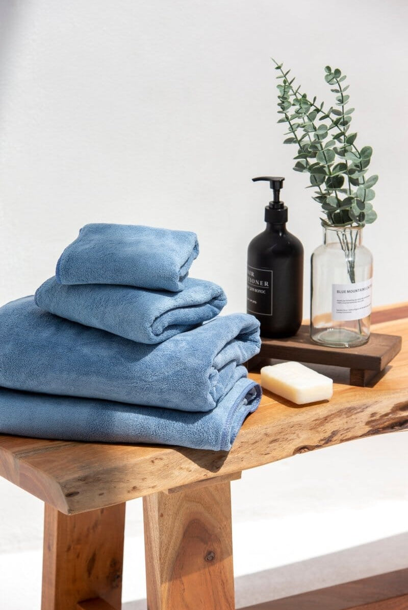 Slate Blue Microfiber Hotel Towel