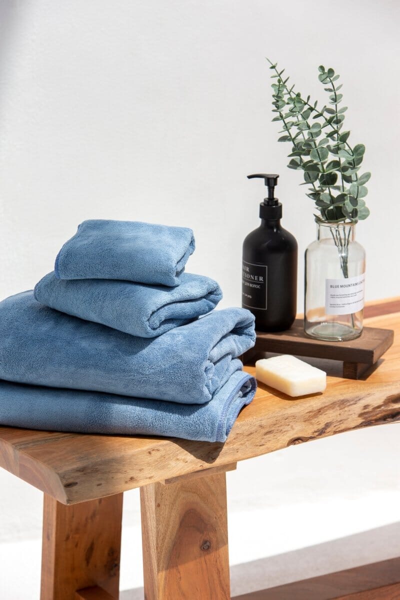 Slate Blue Microfiber Hotel Towel