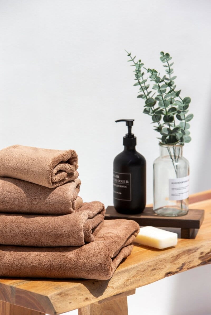 Brown Microfiber Hotel Towel