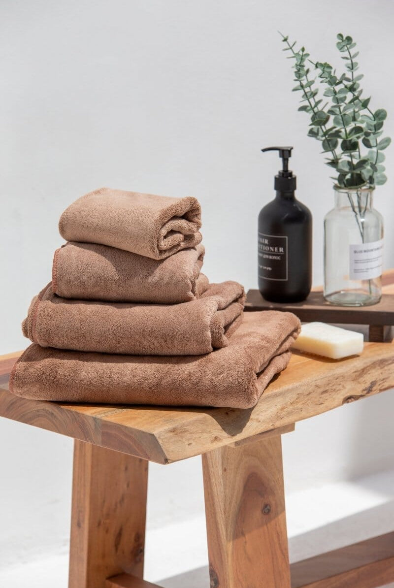Brown Microfiber Hotel Towel