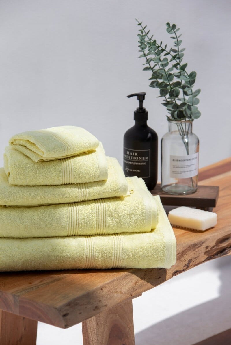 Yellow High Quality Hotel Towels