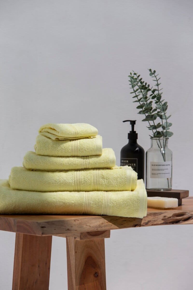 Yellow High Quality Hotel Towels