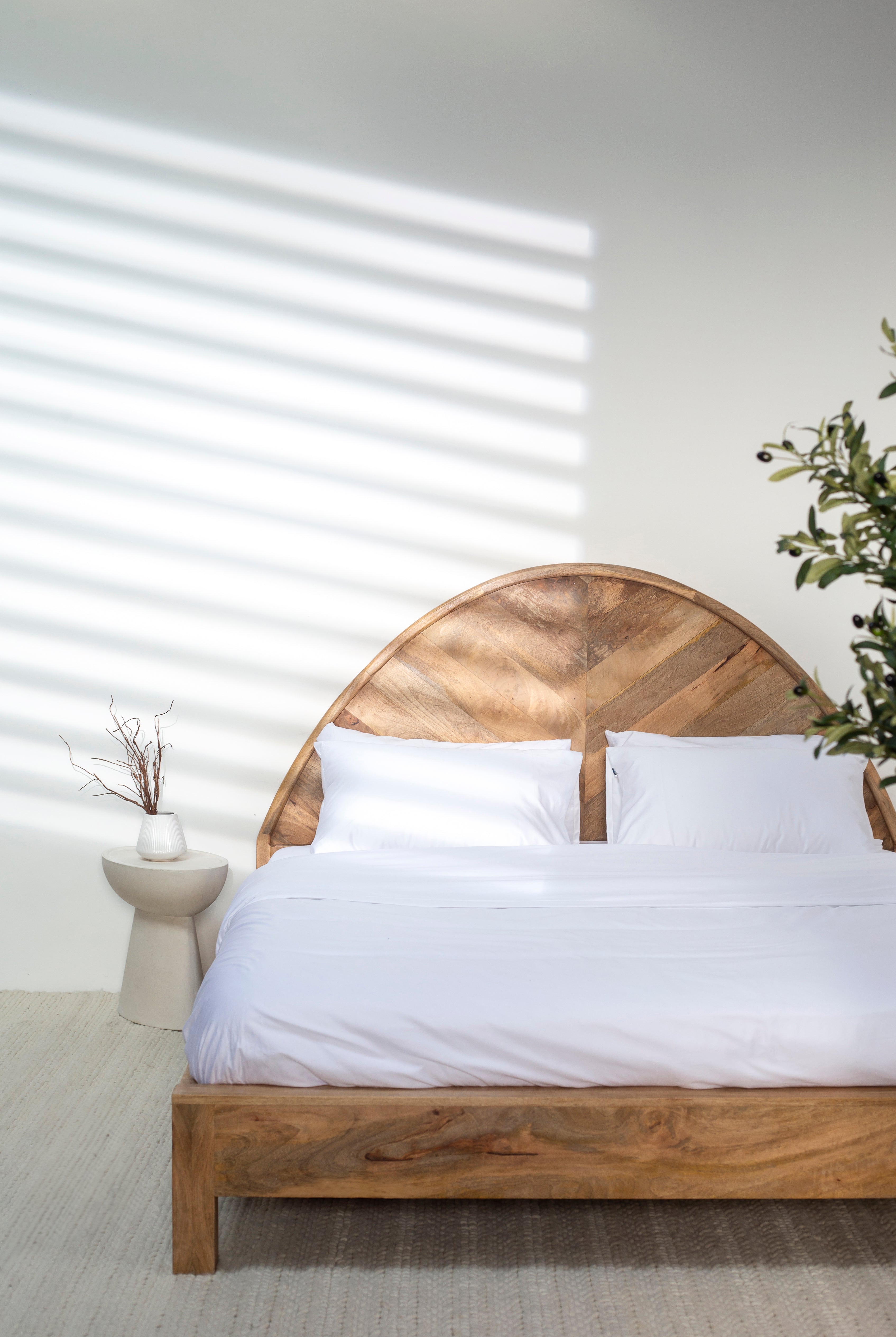 Damian Solid Mango Wood Bed