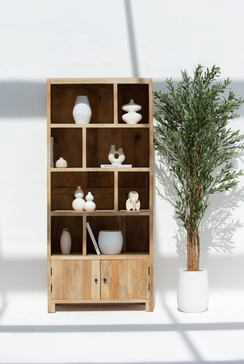 Mia Mango Wood Bookcase/Shelves