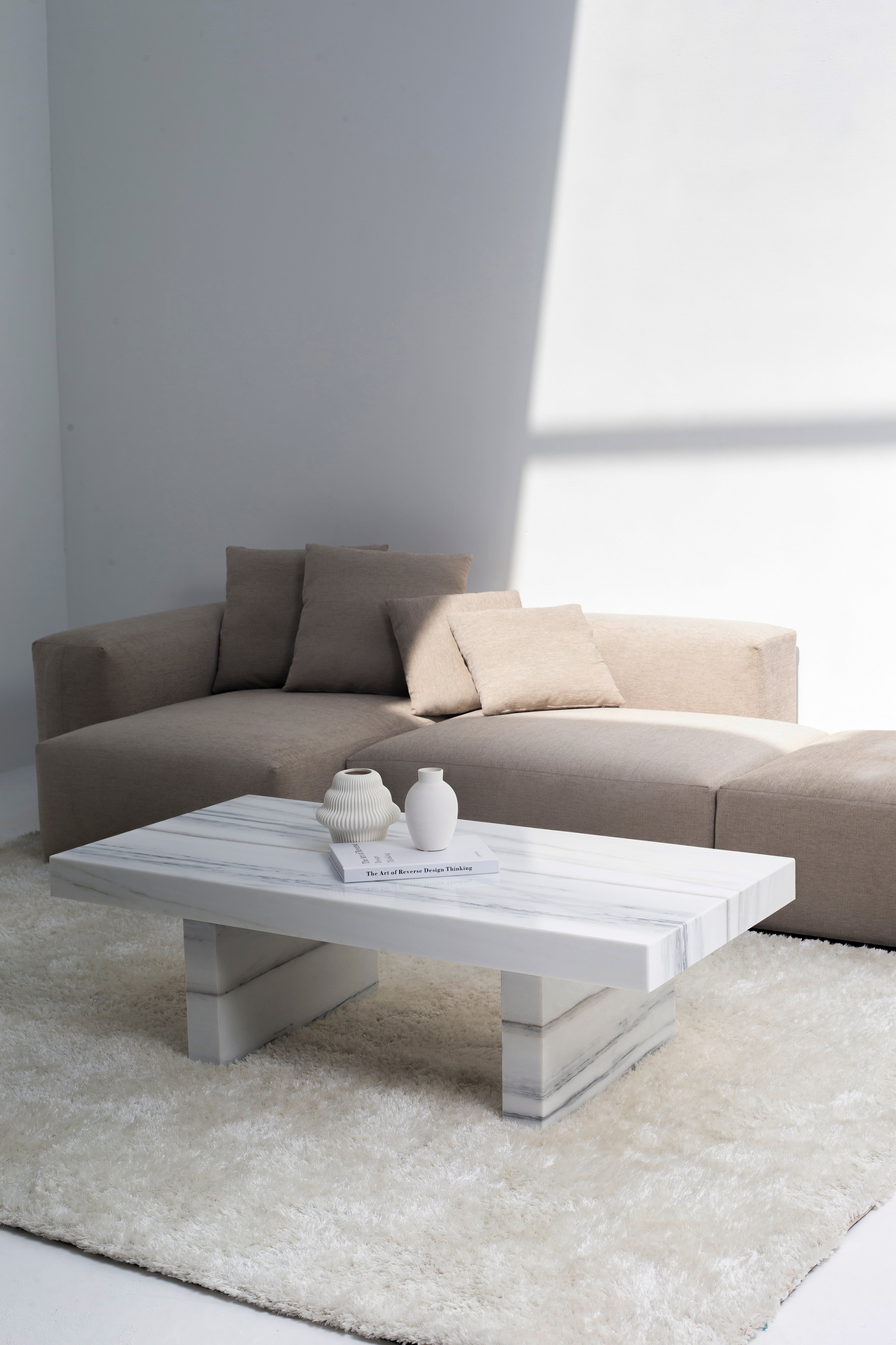 Lumiere Bianco Lasa Coffee Table (2 Sizes)