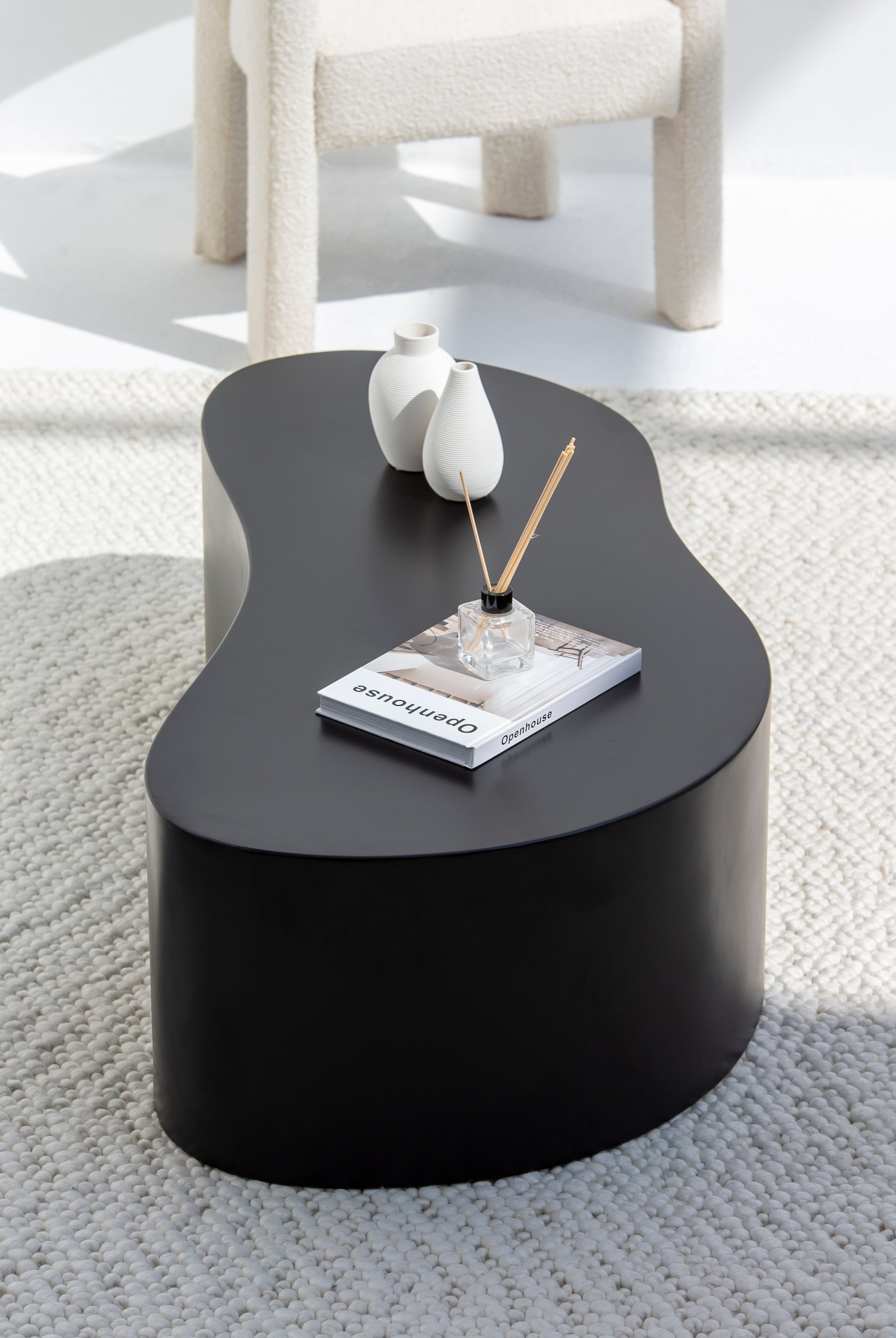 Marina Black Concrete Coffee Table