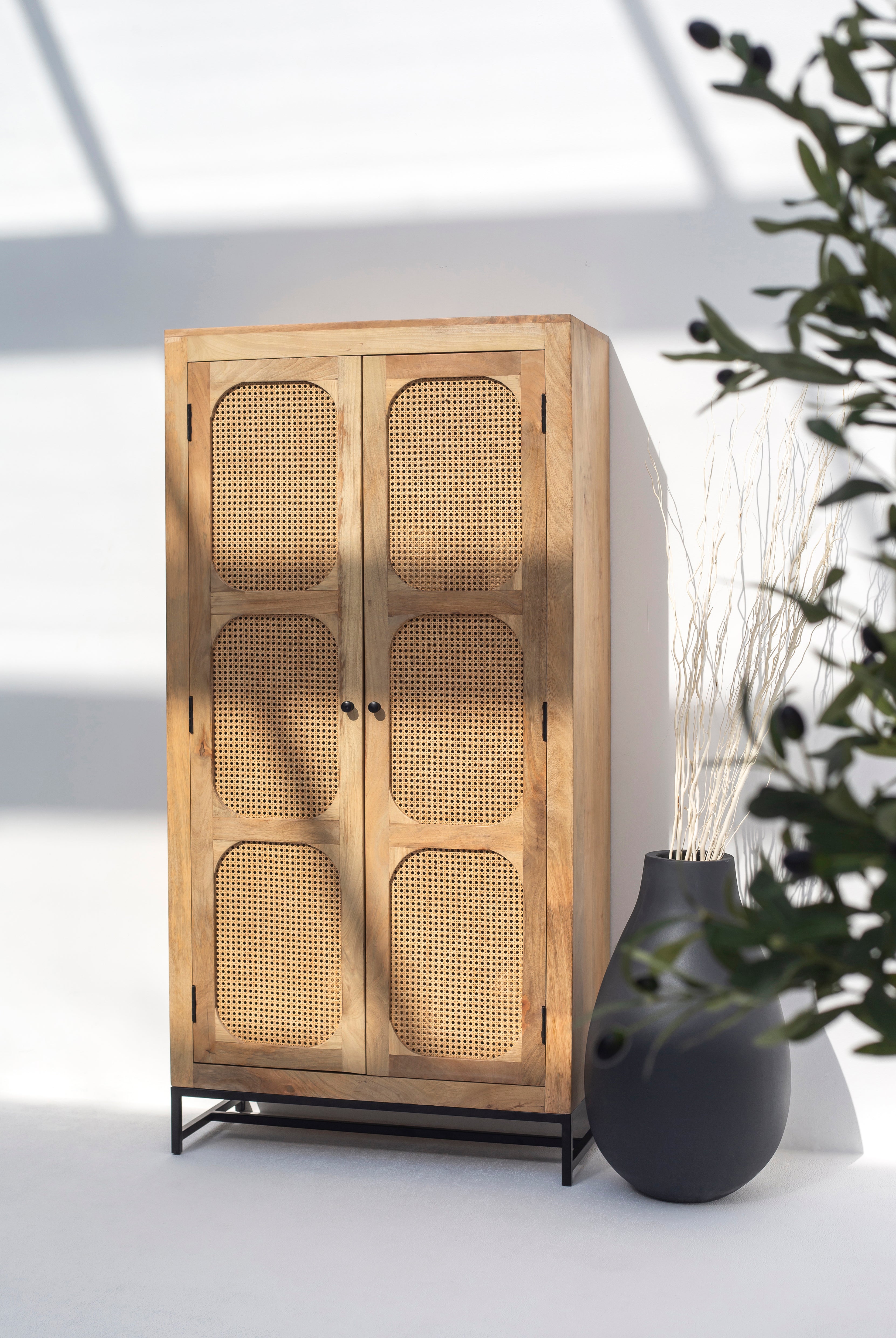 Anouk Rattan Wooden Cabinet