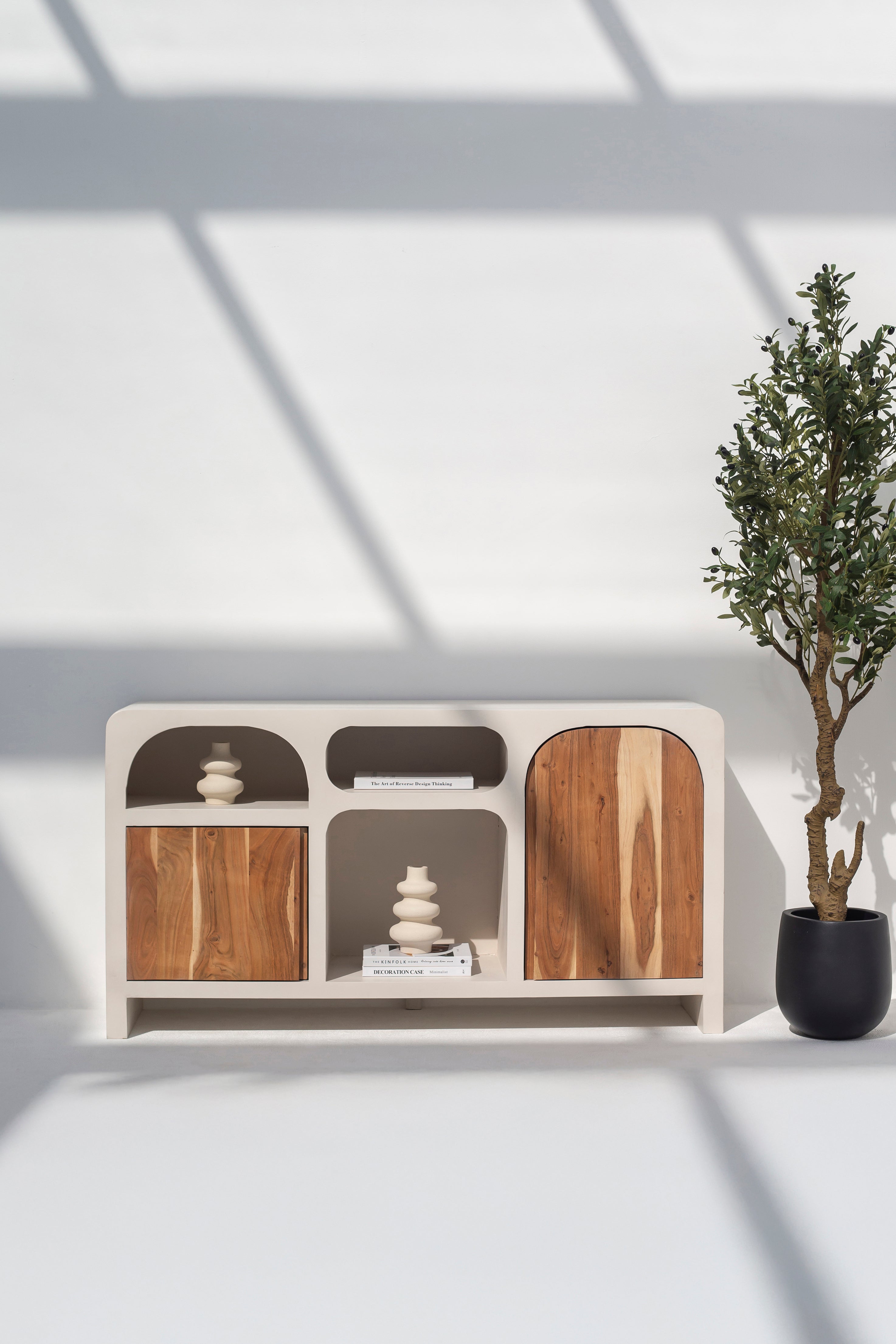 Violaine Arched Cream Wooden Sideboard