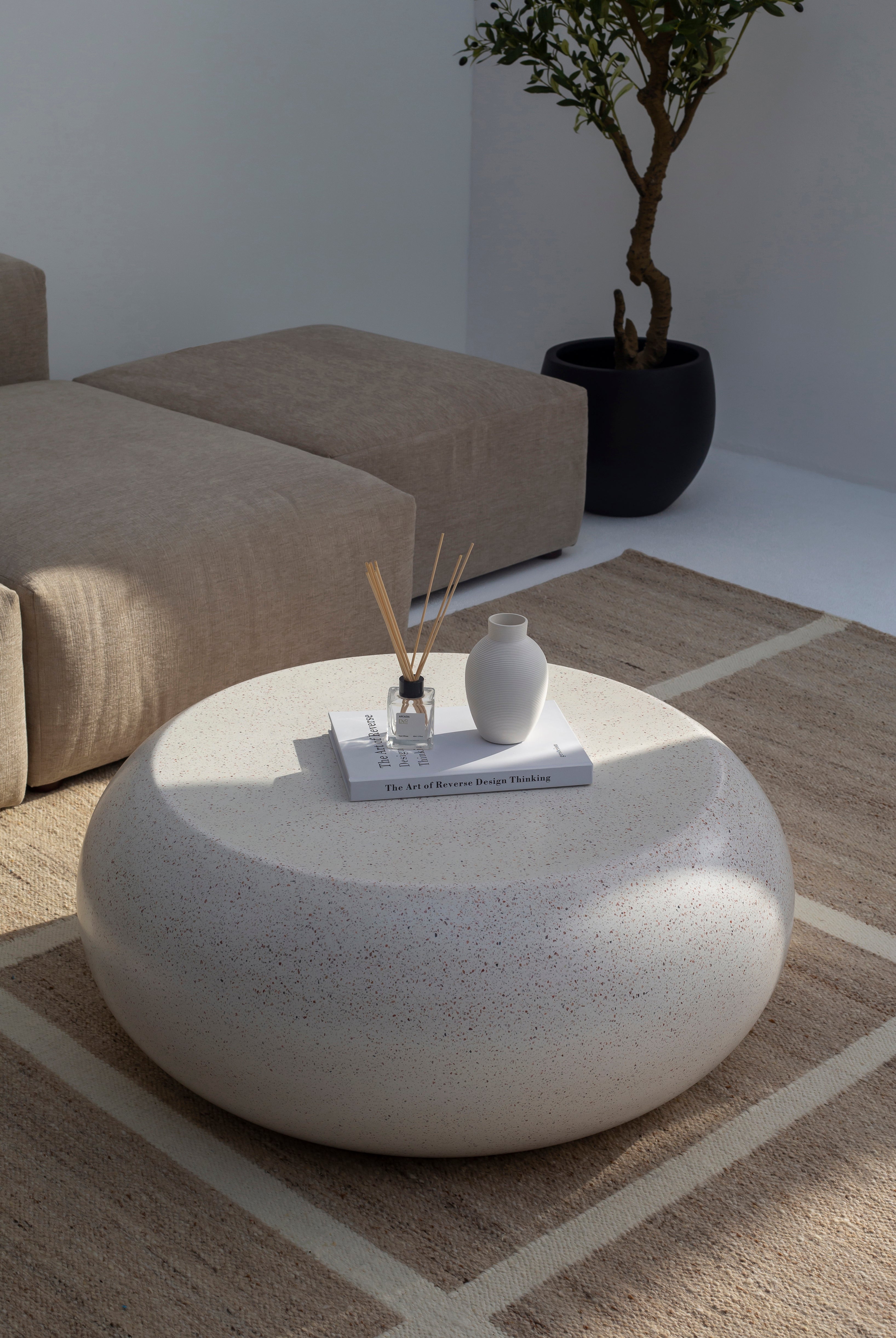 Rosso Terrazzo Concrete Coffee Table