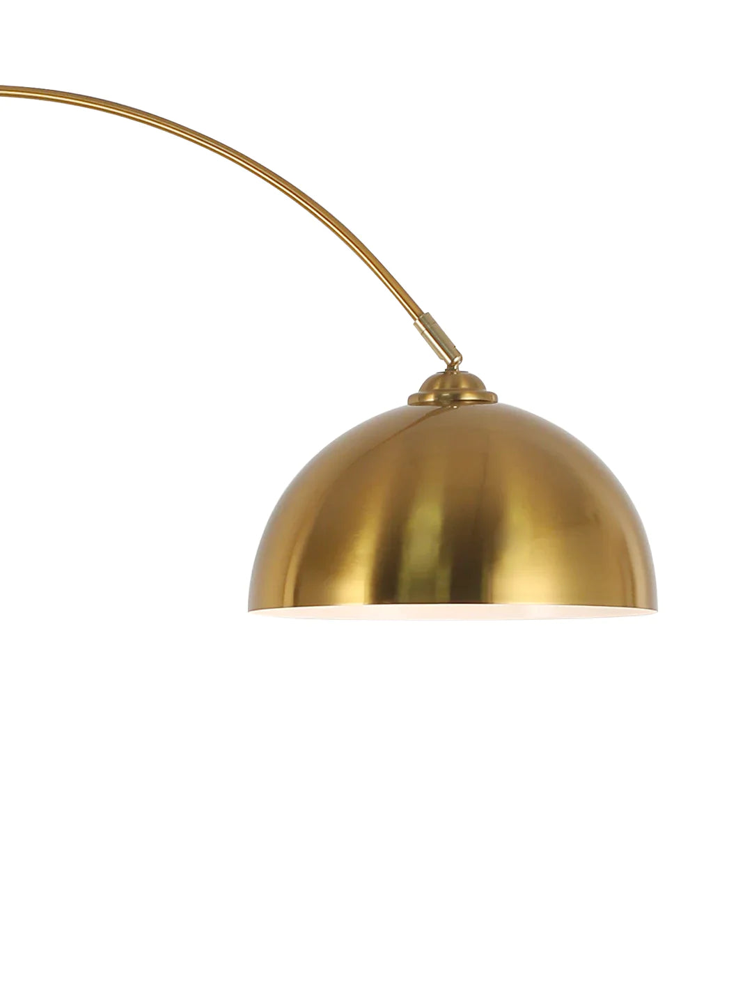 Gold and White arched Floor Lamp With Side table Homekode