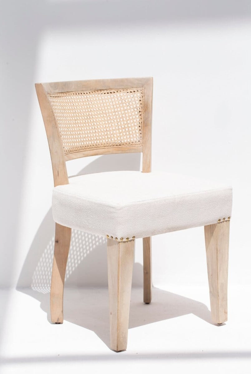 Genesis Wooden Dining Chair with Rattan Backrest