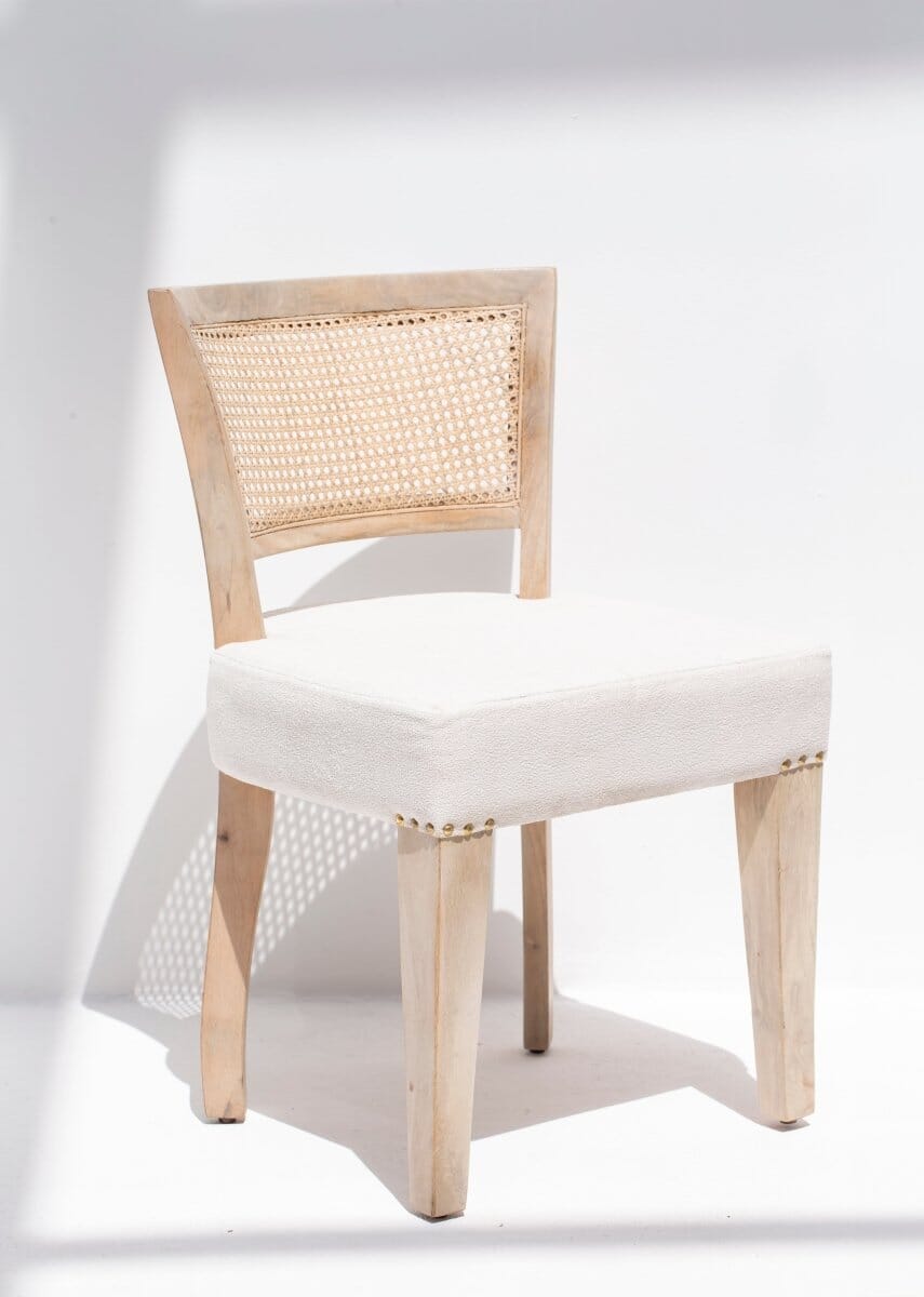 Genesis Wooden Dining Chair with Rattan Backrest