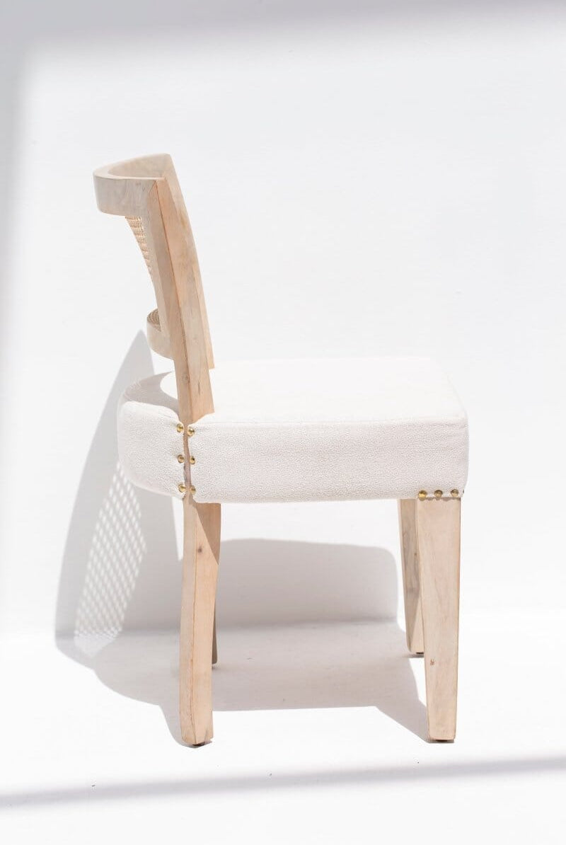 Genesis Wooden Dining Chair with Rattan Backrest