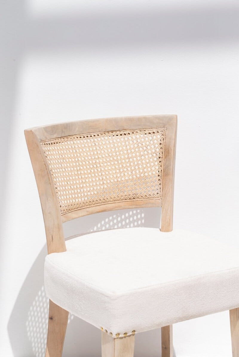 Genesis Wooden Dining Chair with Rattan Backrest