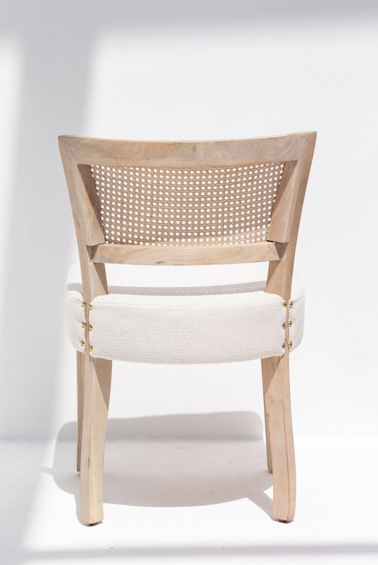 Genesis Wooden Dining Chair with Rattan Backrest