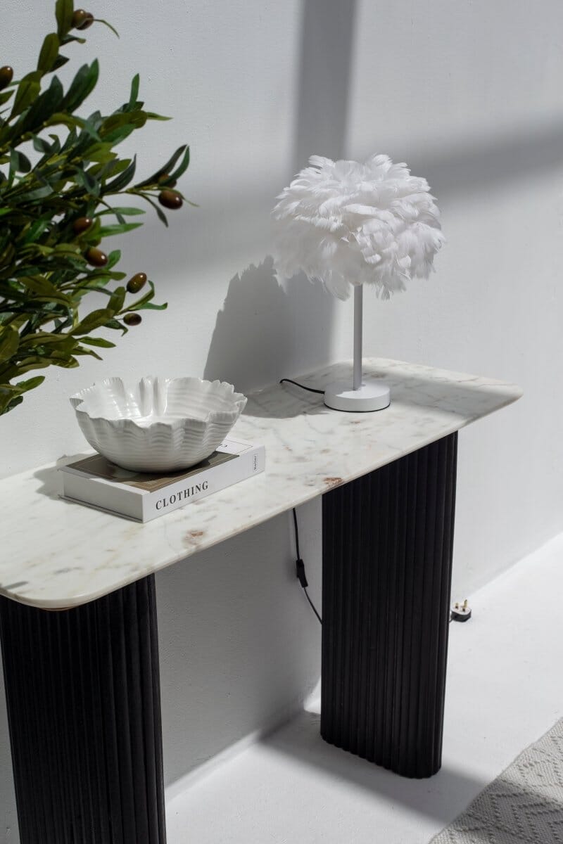 White Rippled Ceramic r Bowl