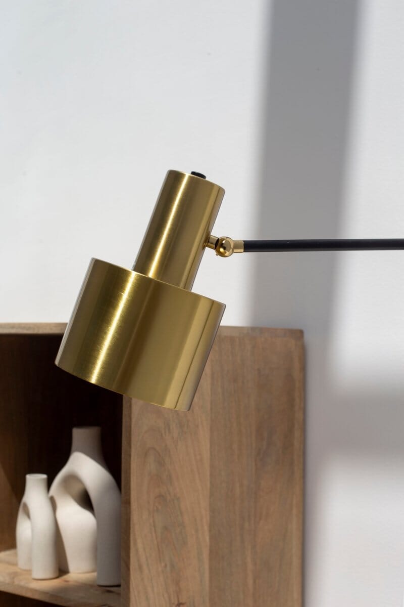 Standing Black & Gold Floor Lamp (160 CM)