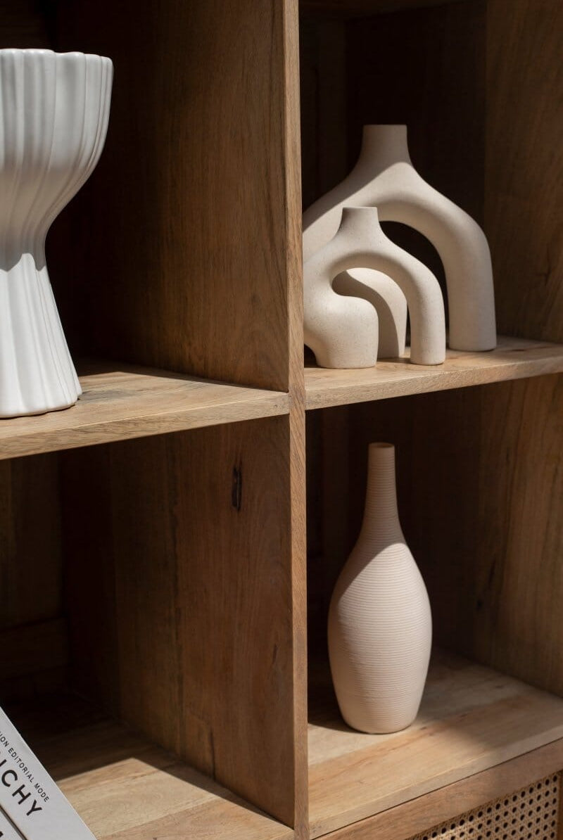 Verona Rattan Door Display Cabinet