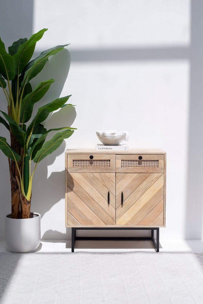 Valentin Herringbone Textured Sideboard