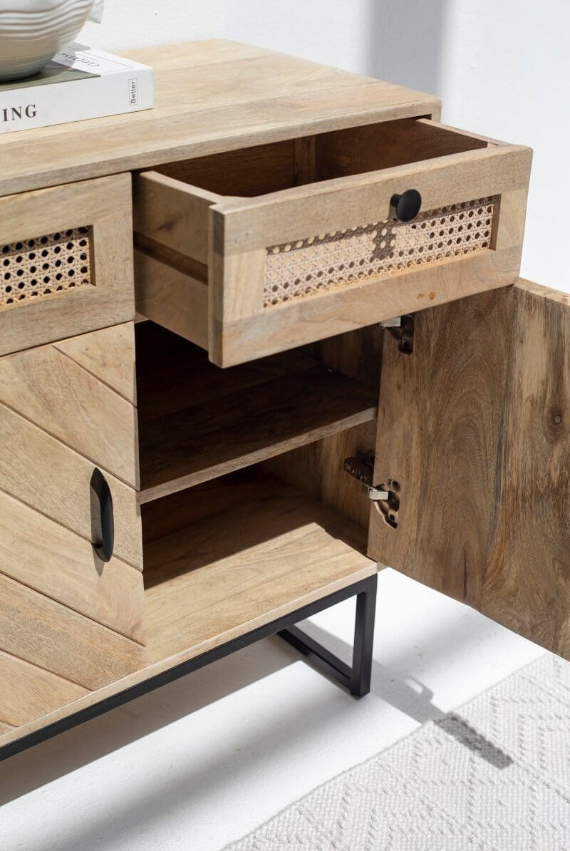 Valentin Herringbone Textured Sideboard