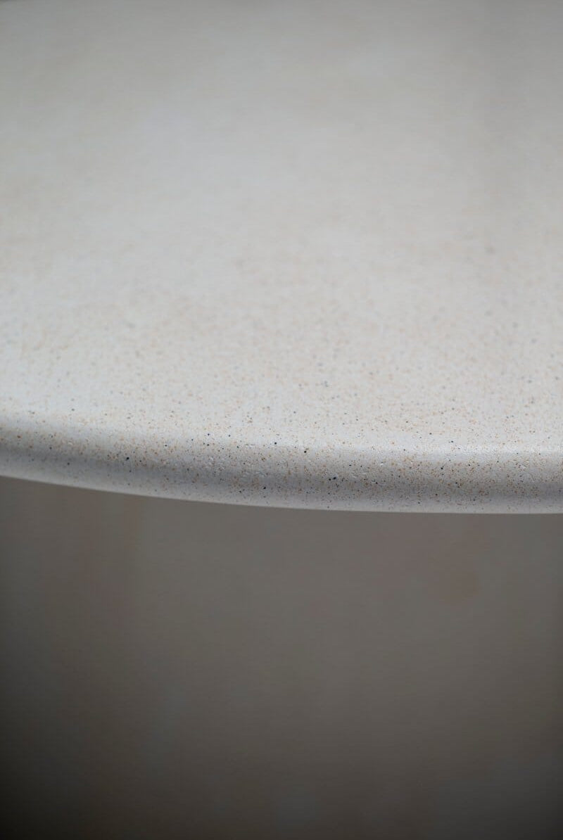 Abigail Textured White Micro Concrete Dining Table (3 Sizes) Homekode