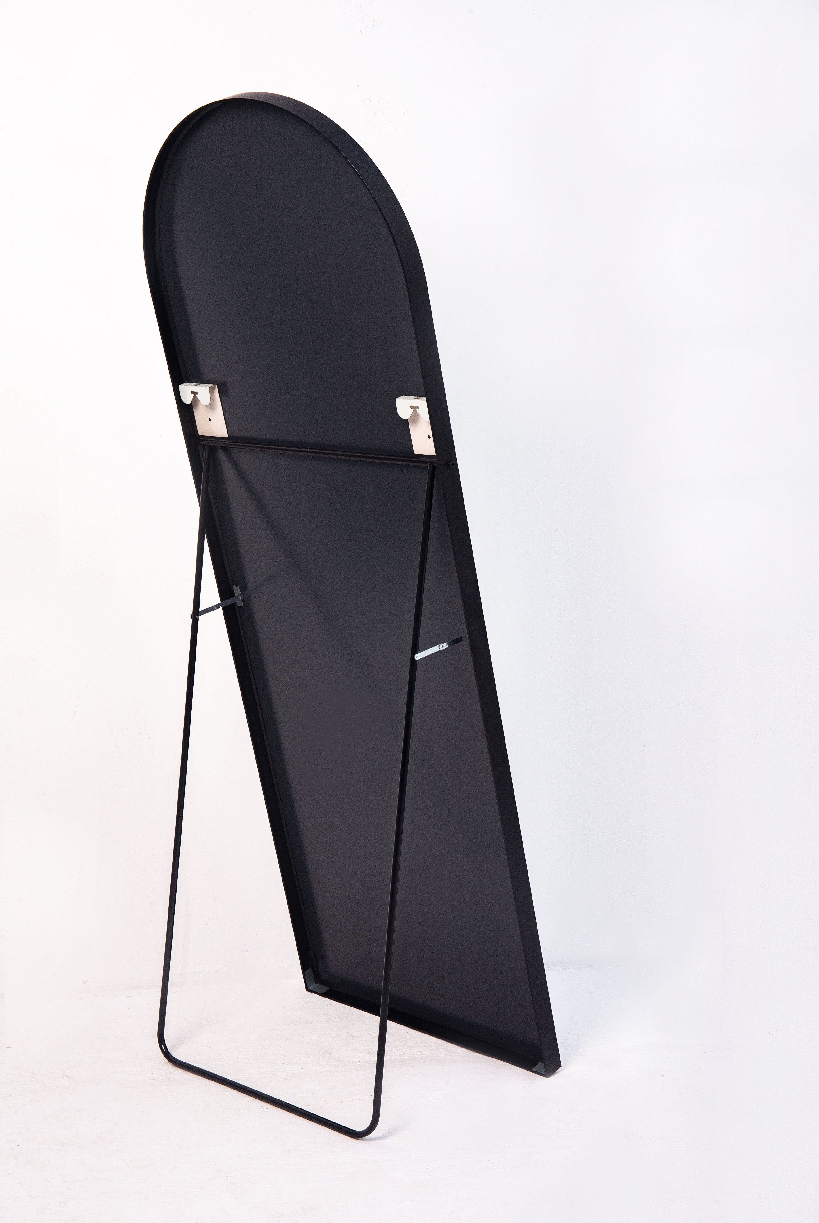 Black Arch Full Length Mirror with Stand (2 Sizes Available) Mirrors Homekode