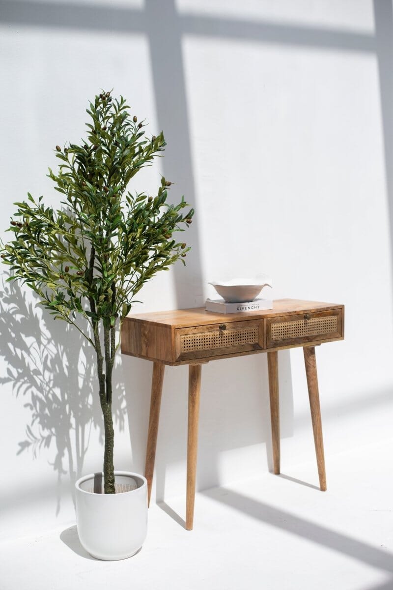 Rattan 2-Drawers Console