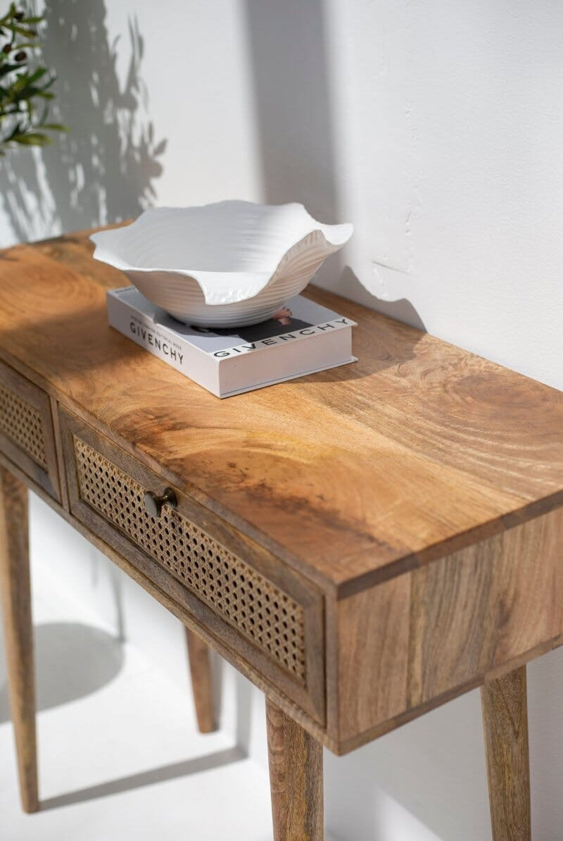 Rattan 2-Drawers Console
