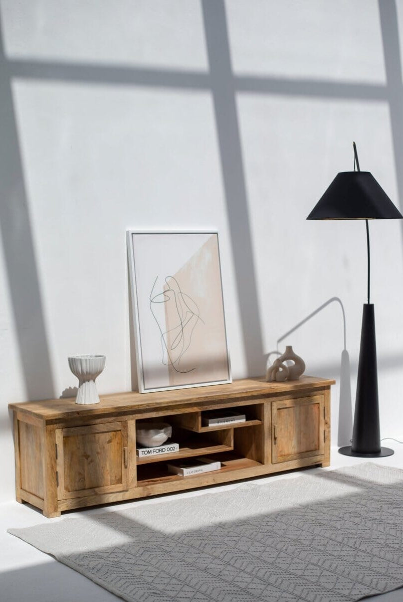 Petros Wooden Media Unit with Storage