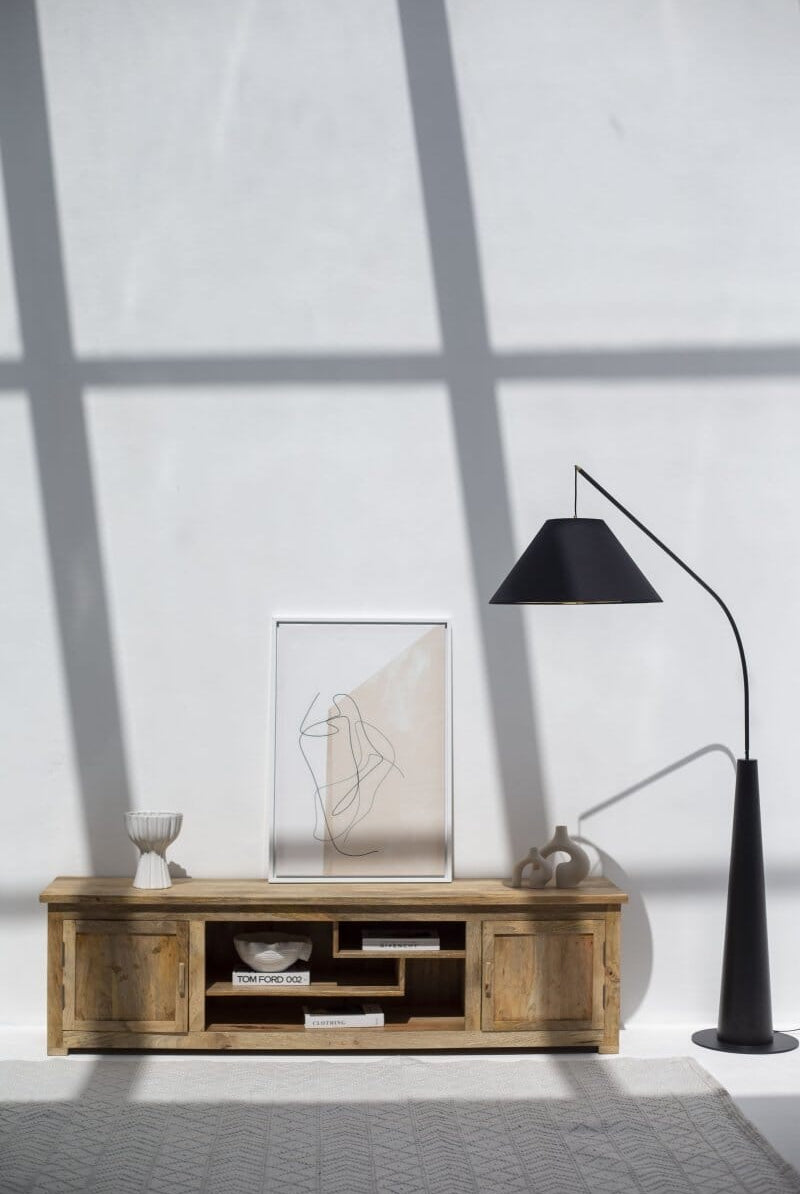 Petros Wooden Media Console with Storage Homekode