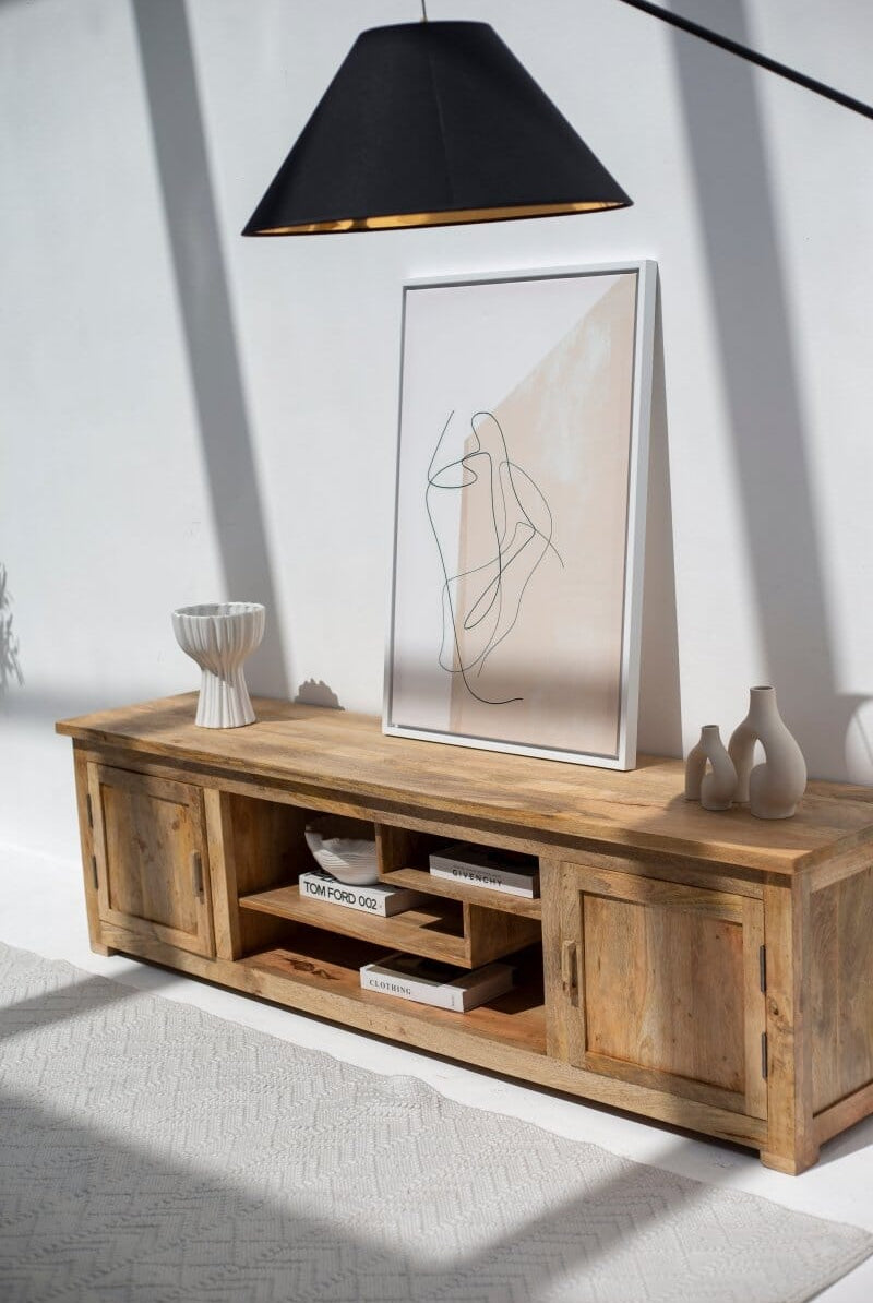 Petros Wooden Media Console with Storage Homekode