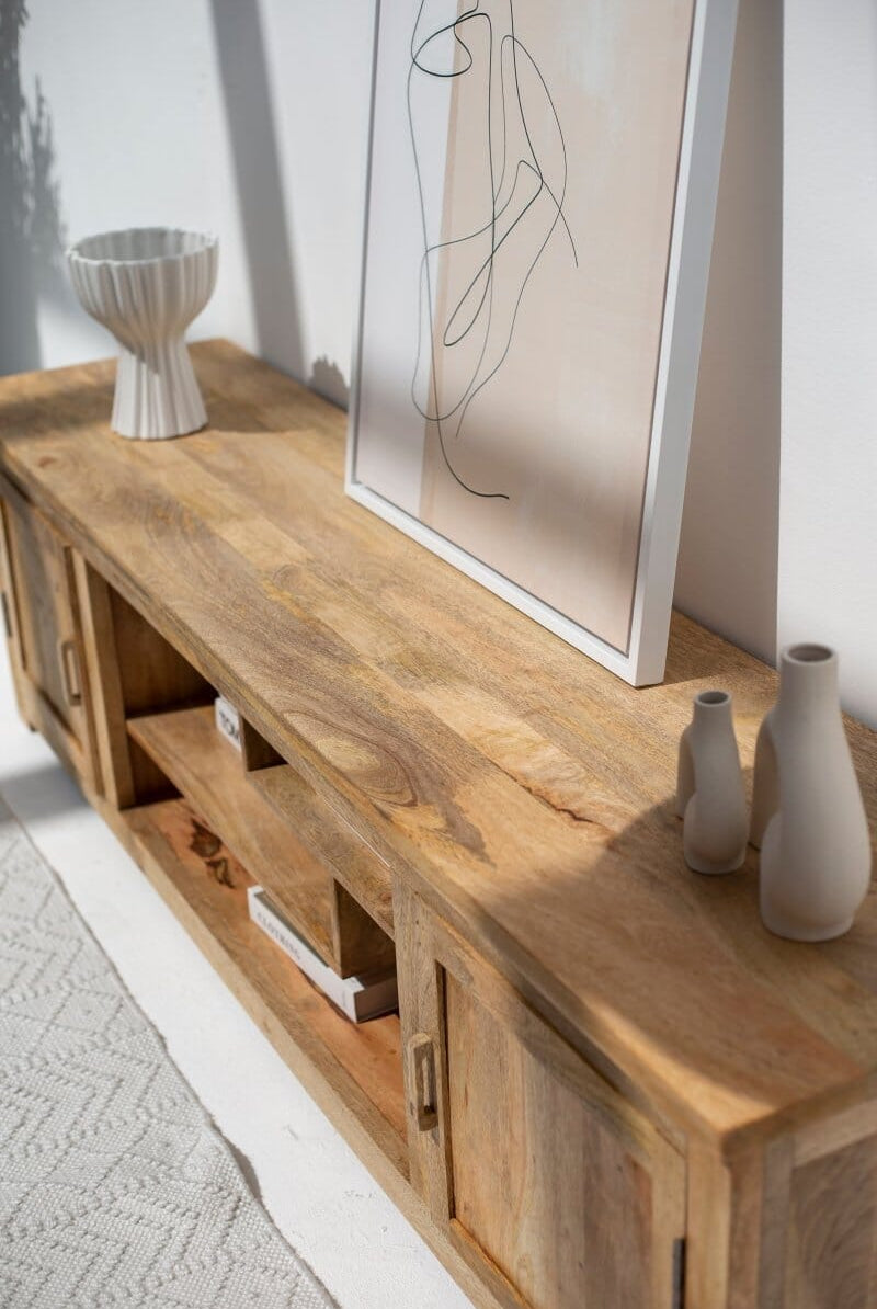 Petros Wooden Media Console with Storage Homekode