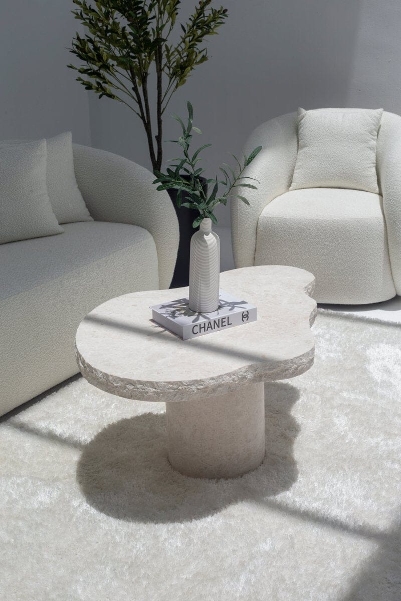 Lysandra Honed Limestone Coffee Table