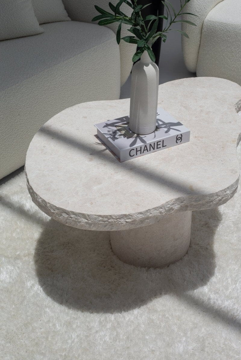 Lysandra Honed Limestone Coffee Table (2 Sizes)