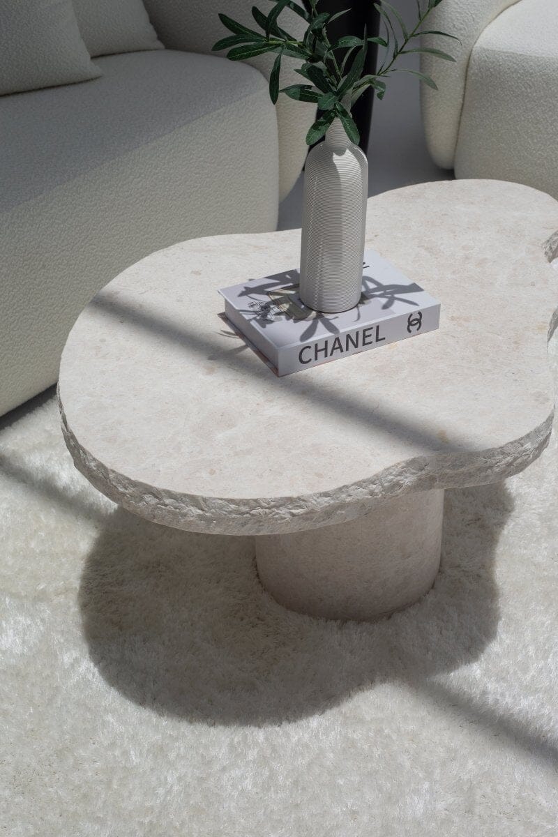 Lysandra Honed Limestone Coffee Table (2 Sizes)