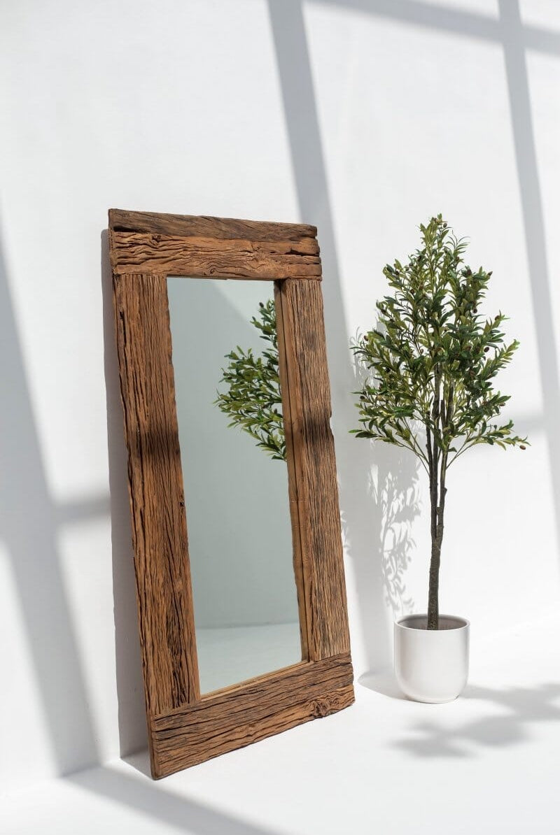 Railway Wooden Frame Mirror
