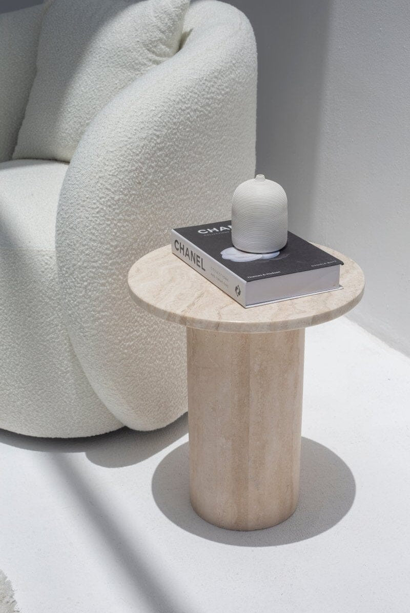 Harriet Travertine Side Table (2 Sizes)