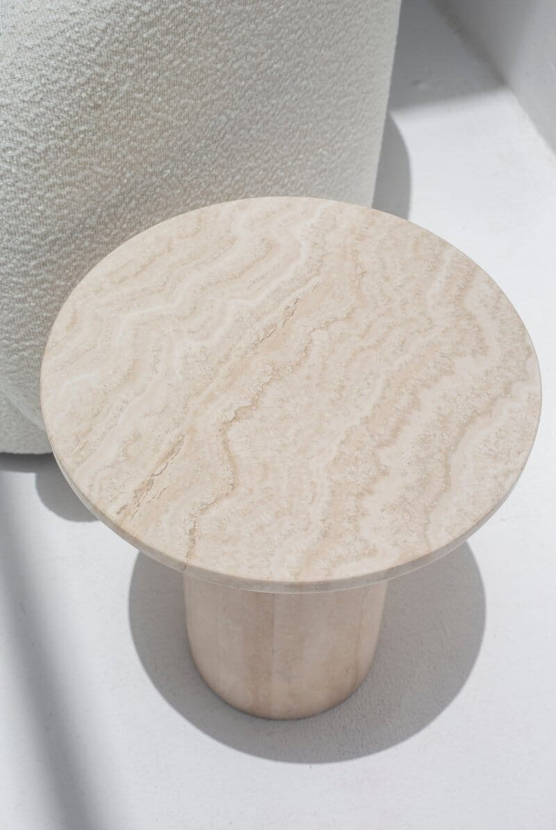 Harriet Travertine Side Table (2 Sizes)