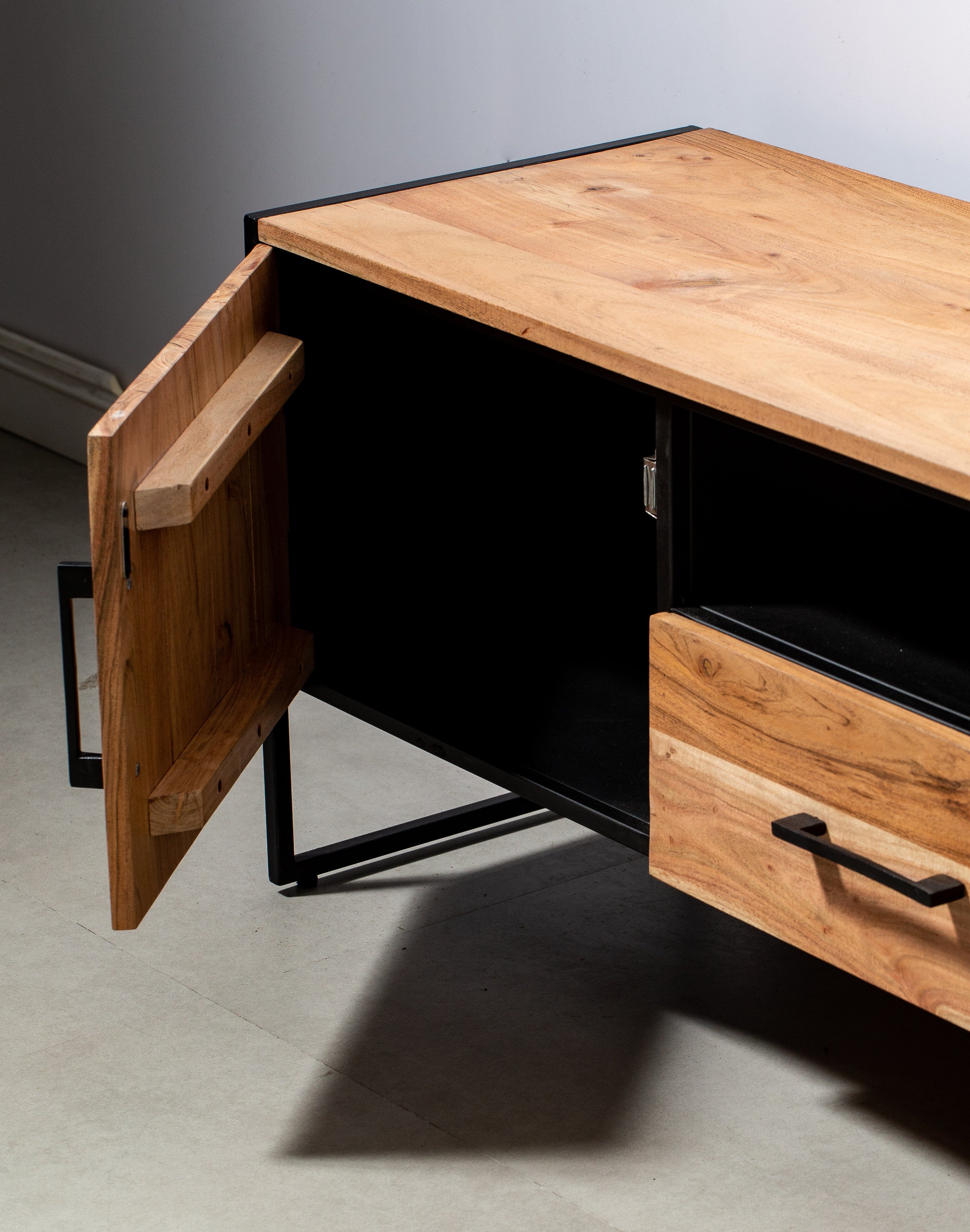 Two Drawers with Two Doors TV Console Homekode