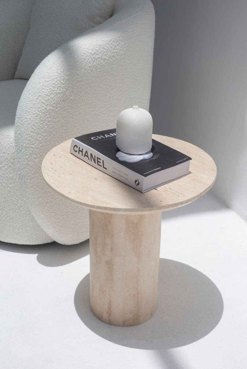 Harriet Travertine Side Table (2 Sizes)