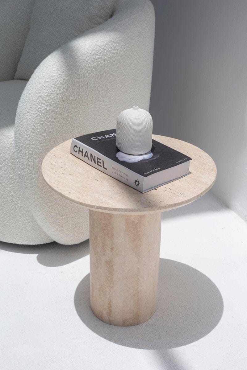 Harriet Travertine Side Table (2 Sizes)