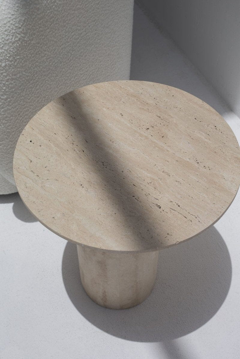 Harriet Travertine Side Table (2 Sizes)