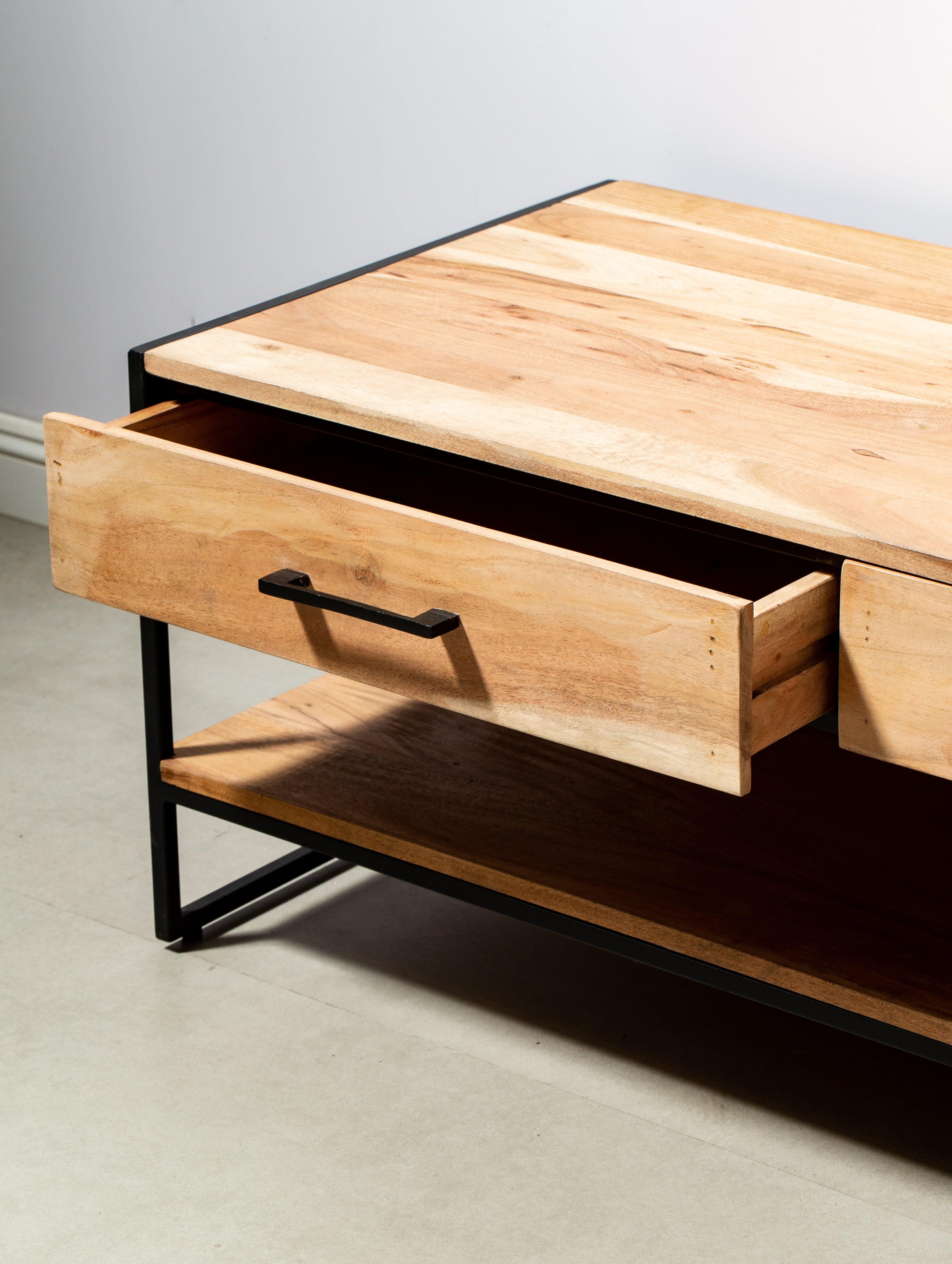 Two Drawers with One Shelf TV Unit Homekode