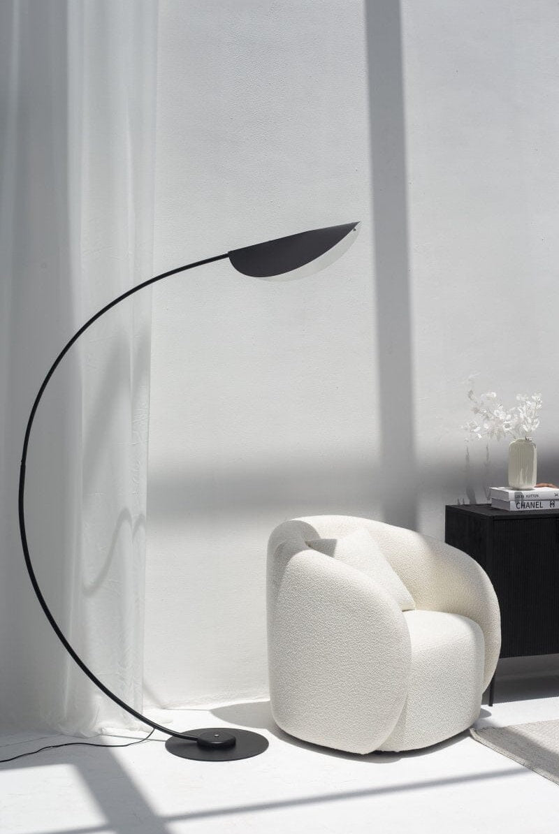 Nordic Black Parablic Floor Lamp