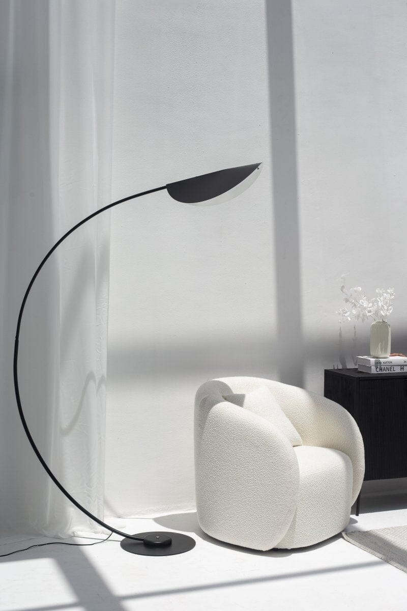 Nordic Black Parablic Floor Lamp
