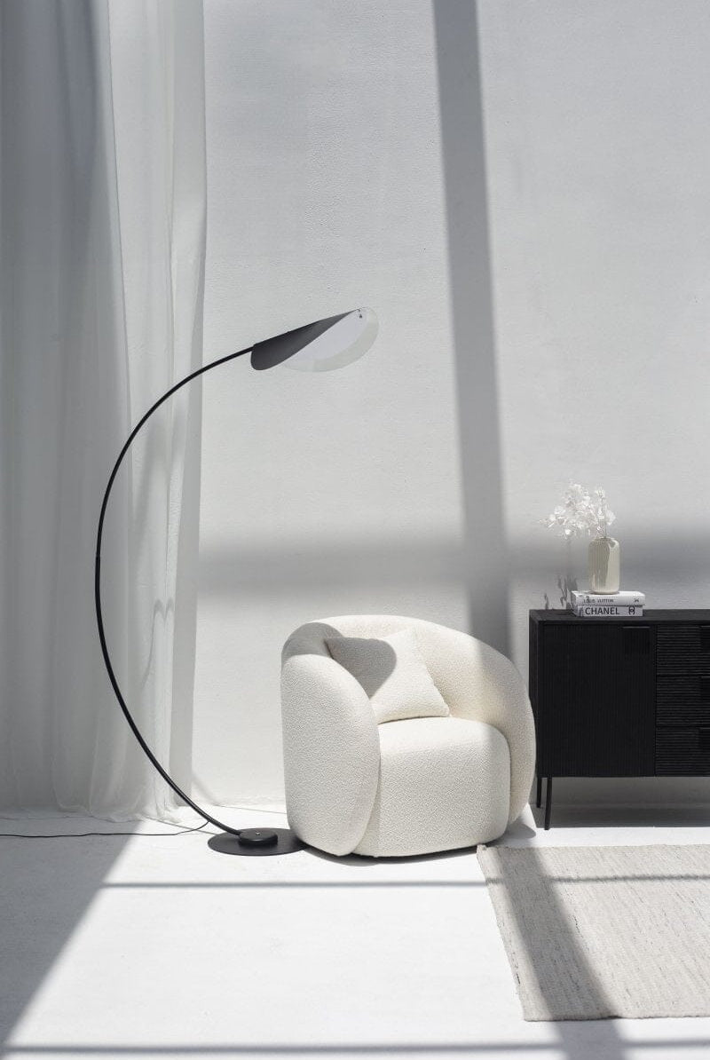 Nordic Black Parablic Floor Lamp